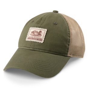 Olive Felt Patch Unstructured Hat (Heybo)
