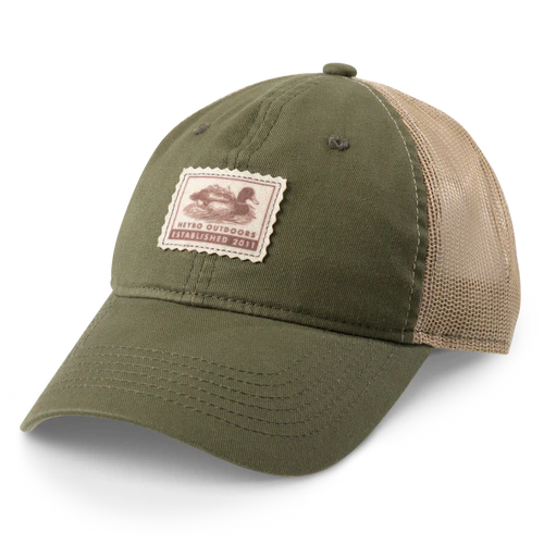Olive Felt Patch Unstructured Hat (Heybo)