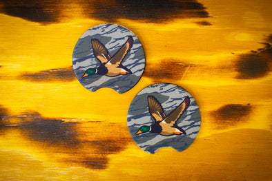 Mallard car coasters bottomland