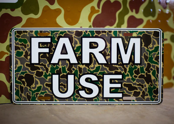 Farm use car tag