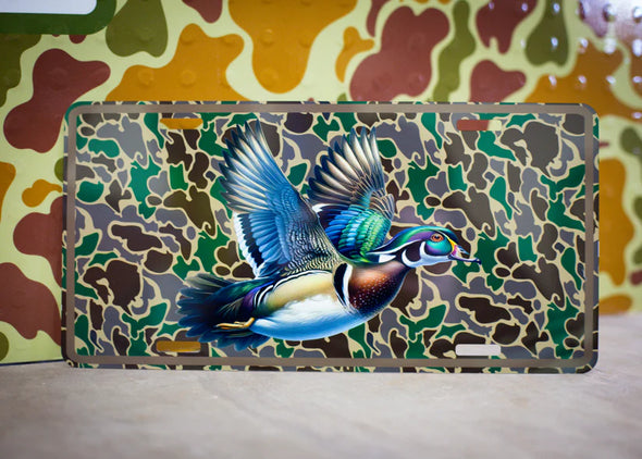 Wood duck car tag