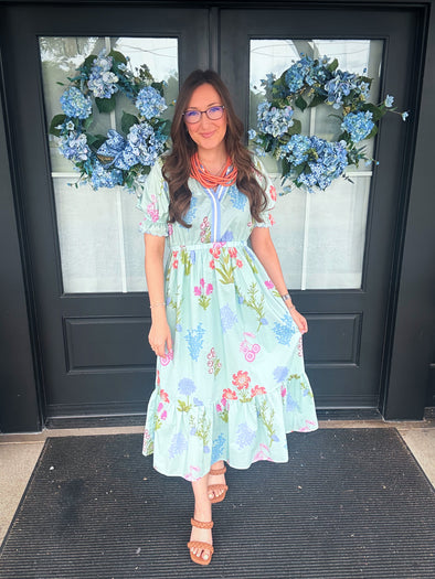 Cream Mix Floral Button Down Maxi Dress – Grace At Home Treasures
