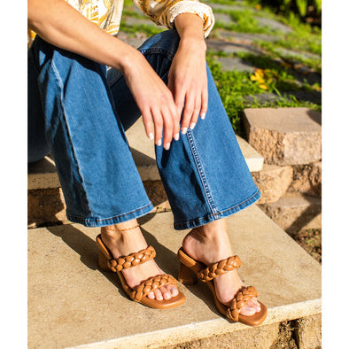 Almond Nimble Heeled Sandal (Yellow Box)