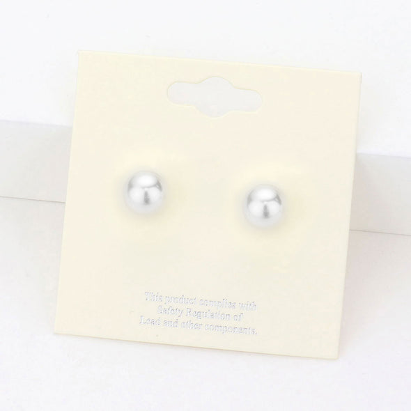 8mm Pearl stud earrings