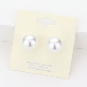 14mm Pearl stud earrings