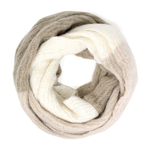 Taupe Neutral Multi Color Infinity Scarf