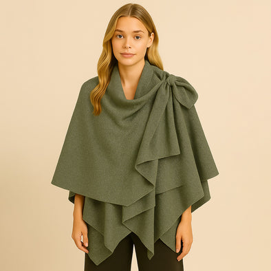 Olive Sparkle Poncho