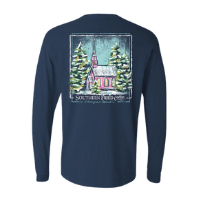 Winter Country Church LS Tee