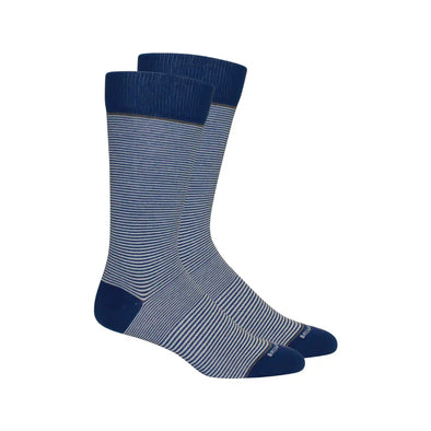 Sodalite Blue/ White Stand Up Stripe Socks (Brown Dog)