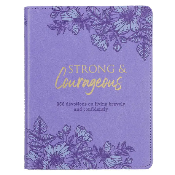 Devotional Strong & Courageous Faux Leather