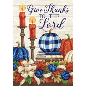 Give Thanks Candles Garden Flag