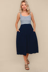 Navy Nantucket Midi Dress