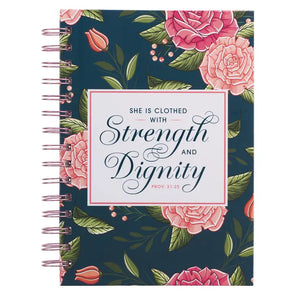 Strength and Dignity Wirebound Journal - Proverbs 31:25