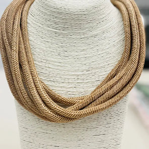 Caramel Ava Slub Necklace (8 Strand)