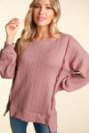 Cable Knit Detail Pullover (2 colors)