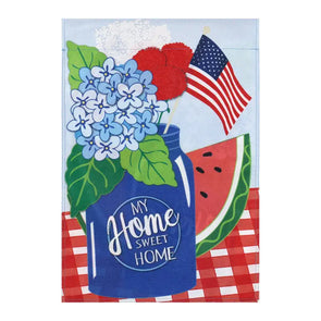 My Home Sweet Home Patriotic Garden Flag