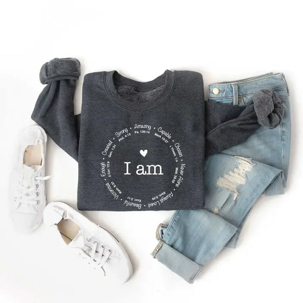 DK Heather I Am Circle Sweatshirt