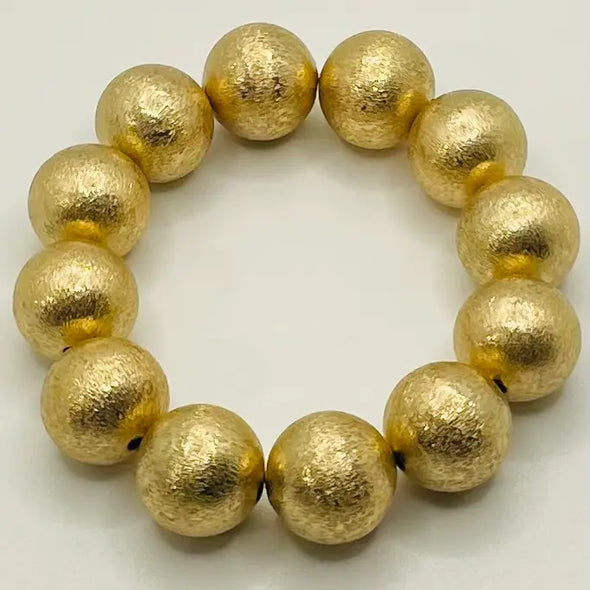 Brushed Gold Chic - Big Ball Bracelet