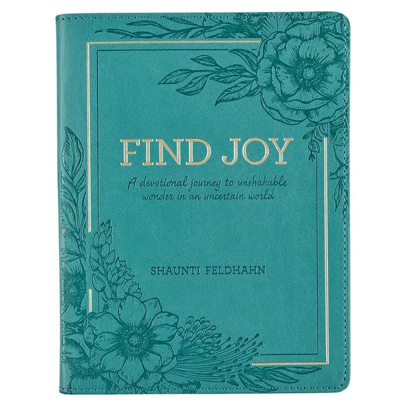 Find Joy Teal Faux Leather Devotional