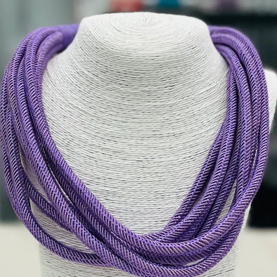 Lilac Ava Slub Necklace (8 strand)