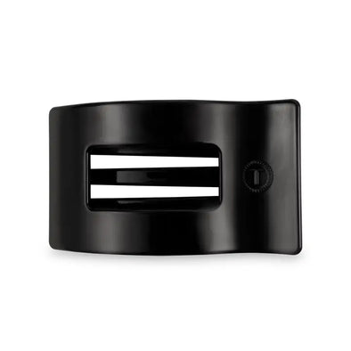 Black Flat Rectangle Hair Clip