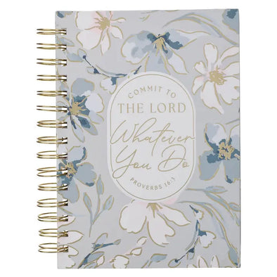 Journal Wirebound Floral Commit To the Lord Prov. 16:3