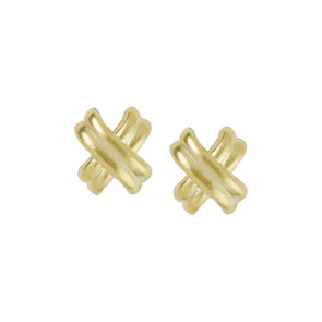 Gold Small Texas X's Earrings