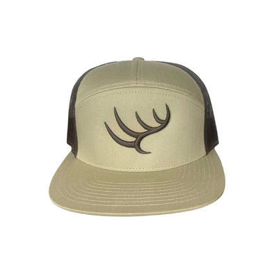 Hunt to Harvest 7 Panel Hat - Khaki / Coffee