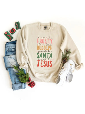 Frosty Rudolph Santa Jesus | Sweatshirt