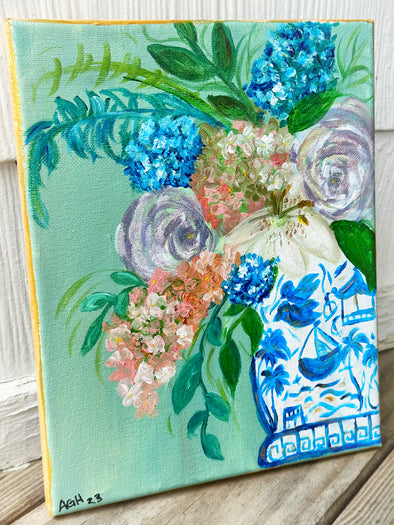 Chinoiserie Spring Bouquet Canvas