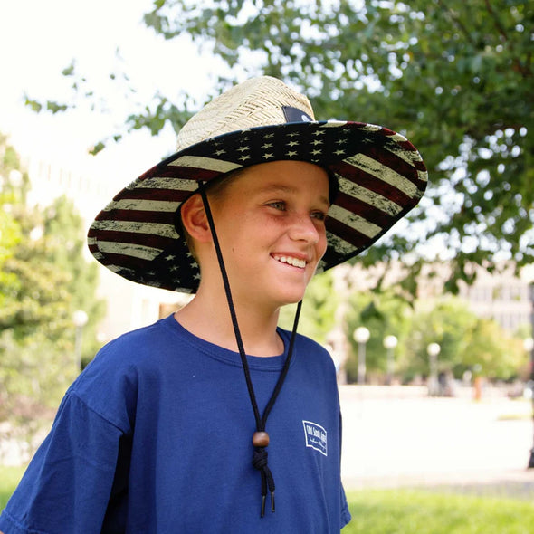 American Flag - Straw Hat (Adult & Youth)