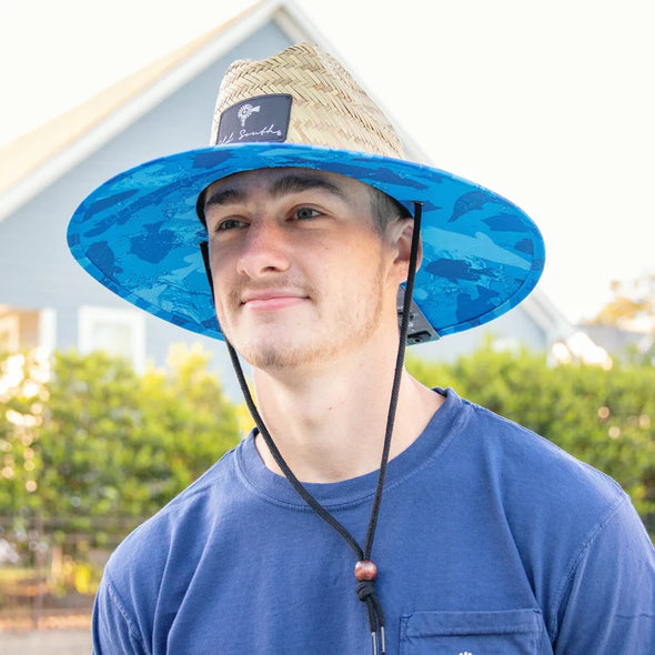 Freshwater Fish Camo - Straw Hat