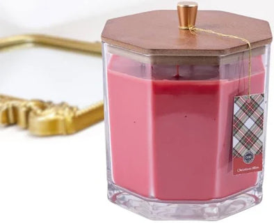 Christmas Bliss Holiday Large Decorative Candle
