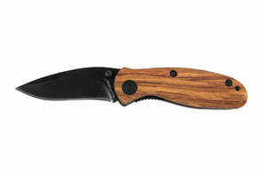 River - Small Brown Wood Liner Lock Folding Knife