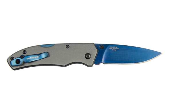 Blue Electro - Lock Back Folder Knife