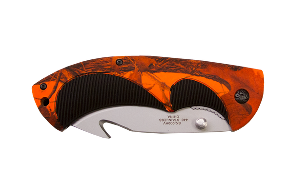 Folding Gut Hook Hunting Knife w/ Case