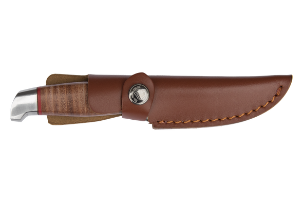 TK Retro - Stacked Leather Fixed Blade