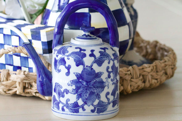 Blue Asian Teapot