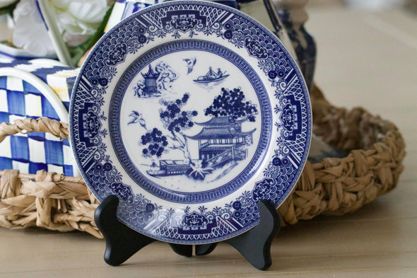 Blue and White Asian Plate
