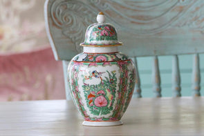 Rose Medallion Ginger Jar