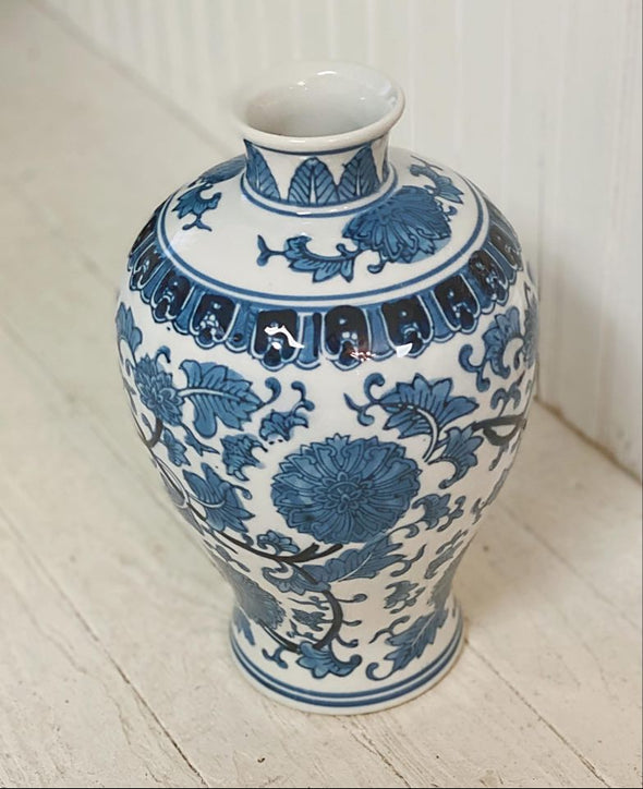Blue And White Vase 10"