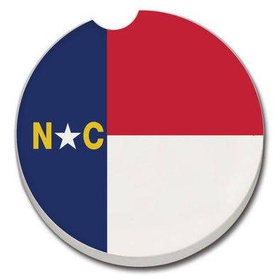 1Pk Car Coaster - NC State Flag