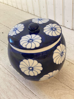 Dark Blue and White Ginger Jar