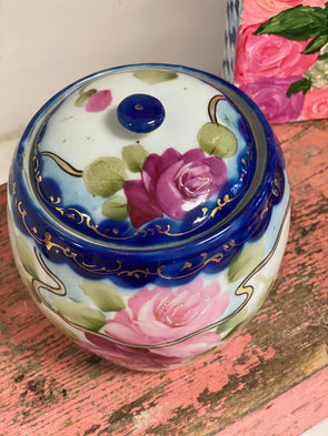 Flow Blue Floral Ginger Jar