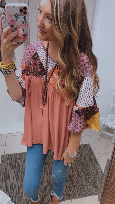Quilted Mauve Top