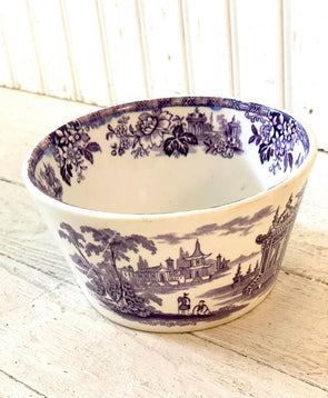 Purple Transferware Bowl