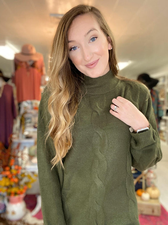 Olive Of That Sweater Dress