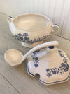 Blue Onion Tureen with Ladle