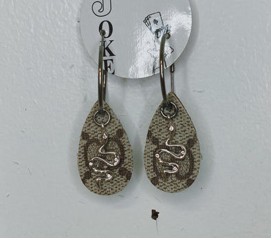 Silver Small Hoop Snake Earrings
