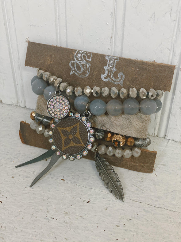 Shades Of Grey w/ Cowhide Stack
